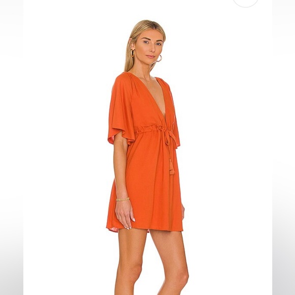 House of Harlow x REVOLVE Rouvella Mini Dress in Rust - Picture 4 of 5